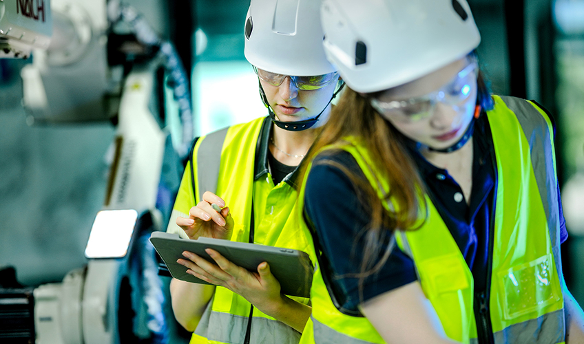 workers using advanced equipment